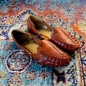 Leather Huaraches Closed Toe Sandals